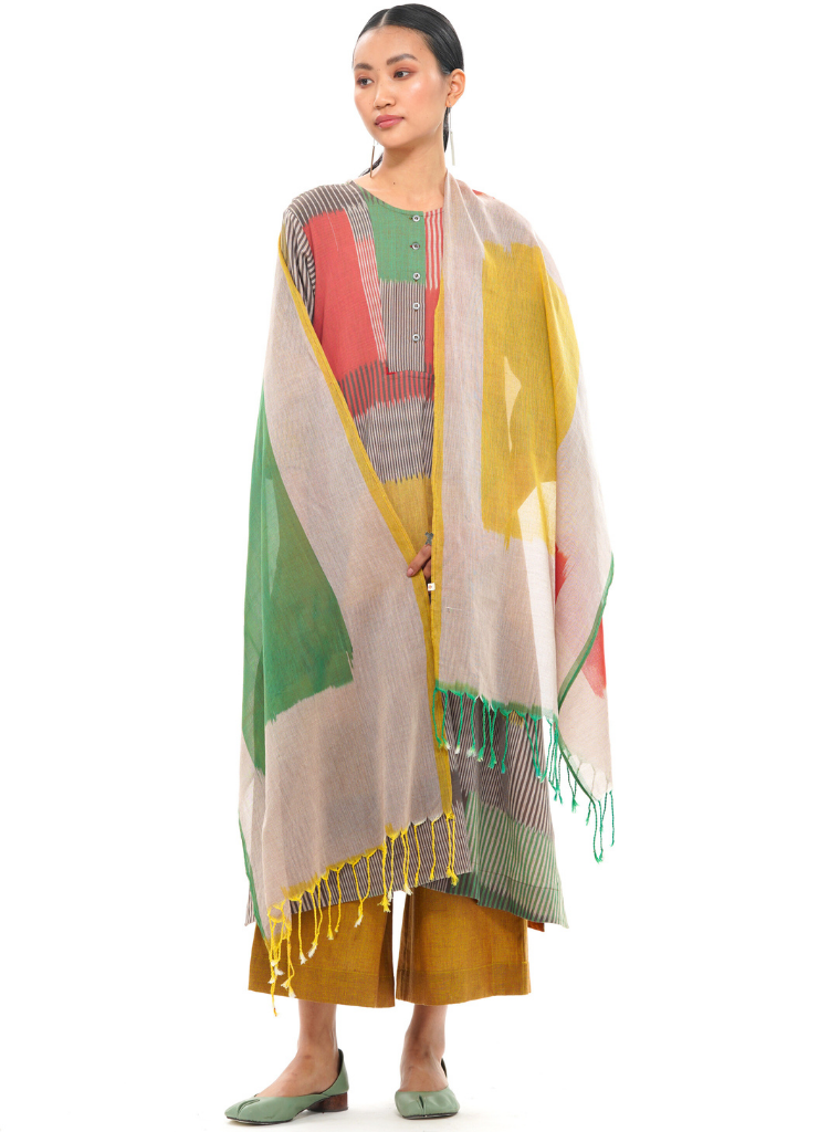 Ocha Yoke Kurta Stole Set