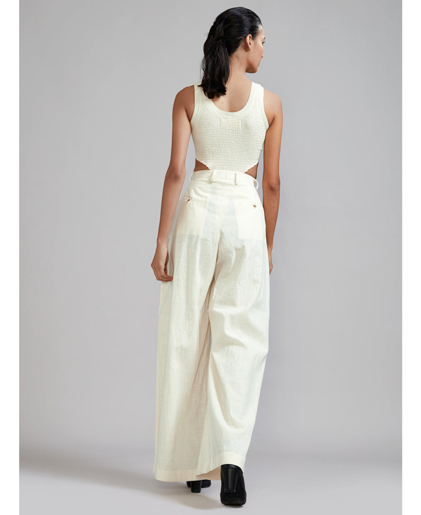 Long Pleated Trouser
