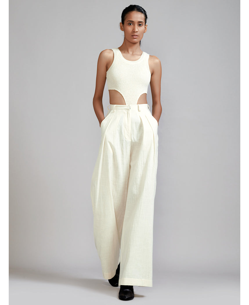Long Pleated Trouser