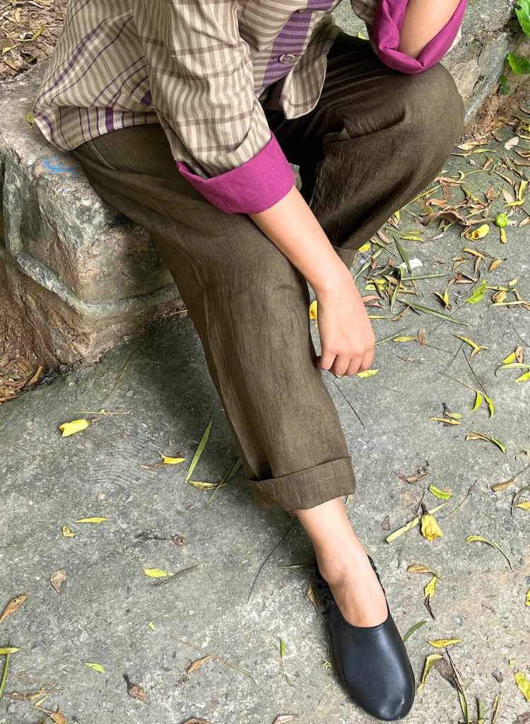 Olive Linen Pants