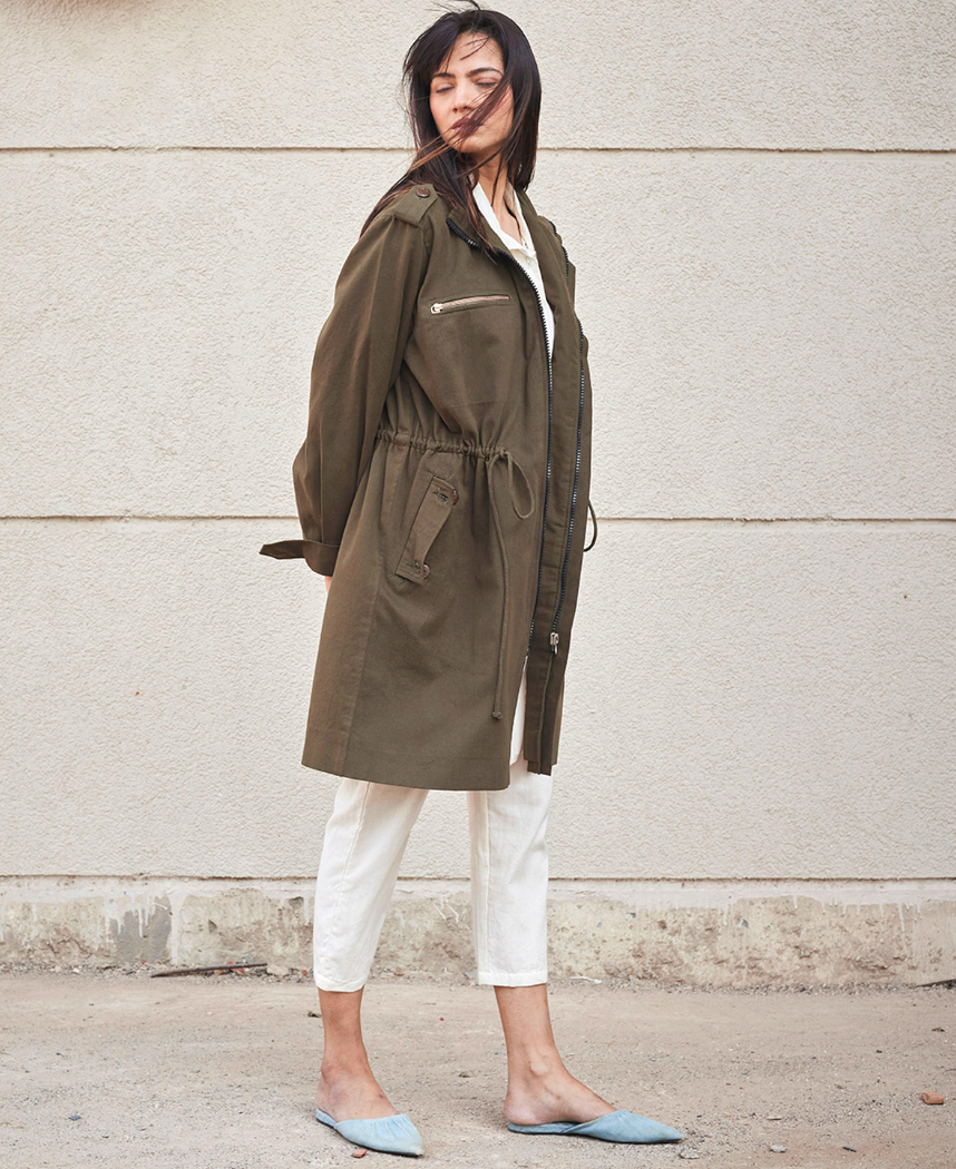 Olive Parka Jacket
