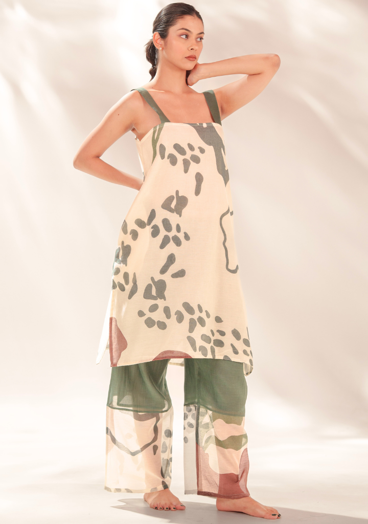 Olive Waves Kurta