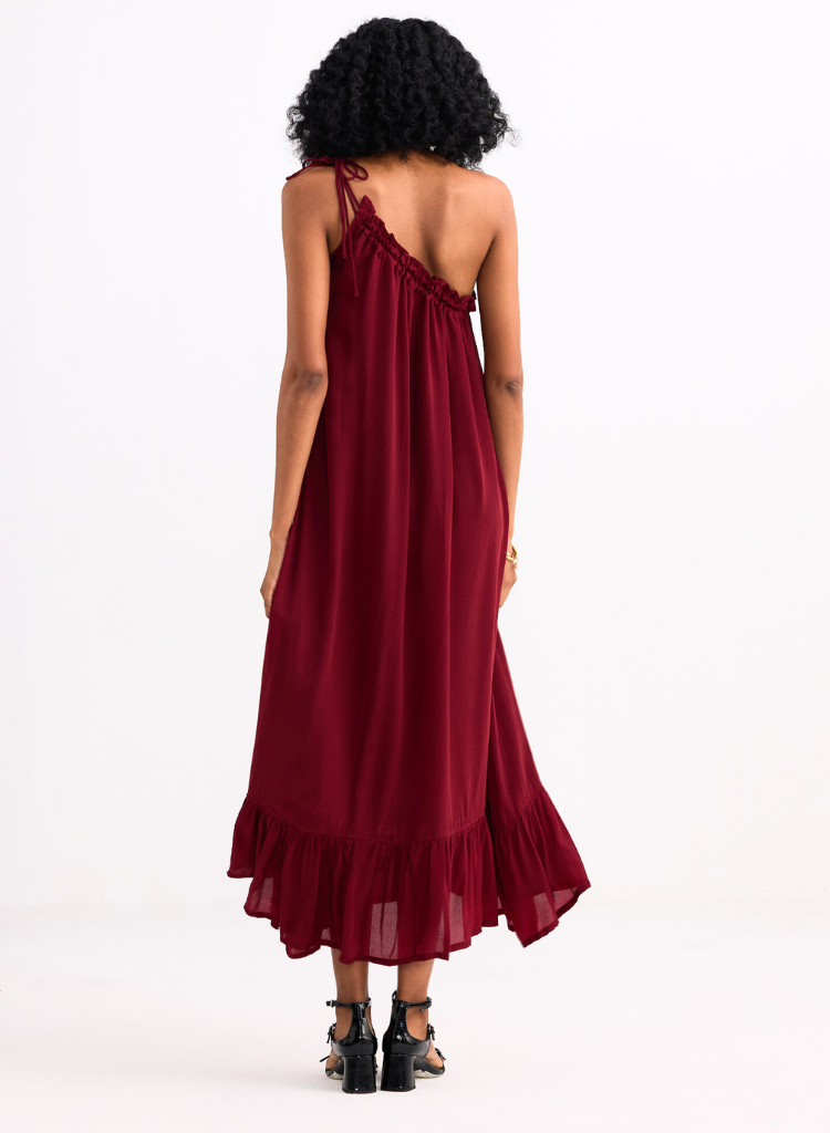 One Shoulder Midi Dress