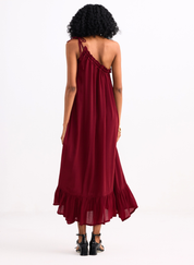 One Shoulder Midi Dress