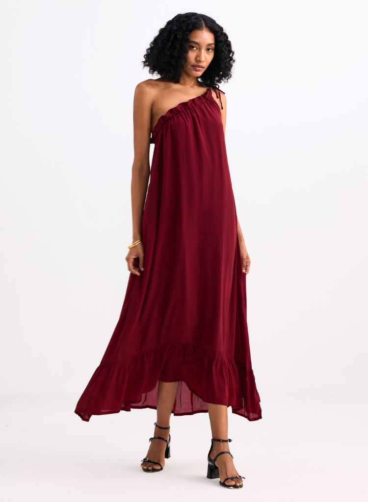 One Shoulder Midi Dress