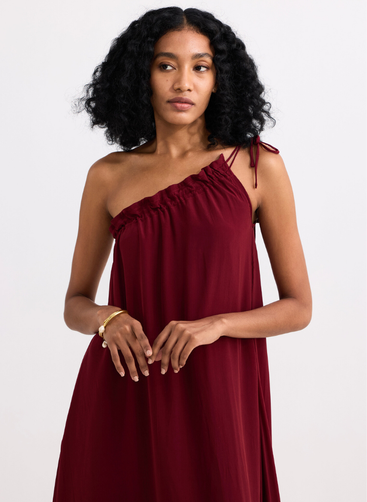 One Shoulder Midi Dress