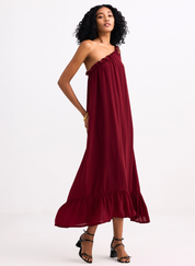 One Shoulder Midi Dress