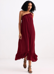 One Shoulder Midi Dress