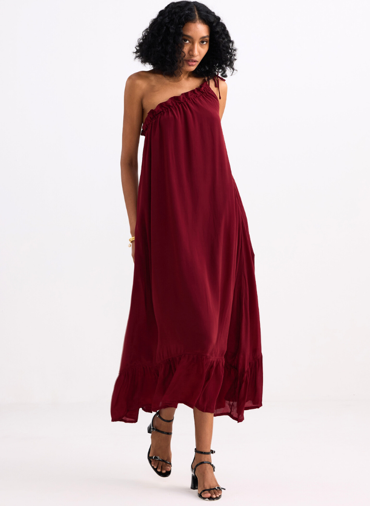 One Shoulder Midi Dress