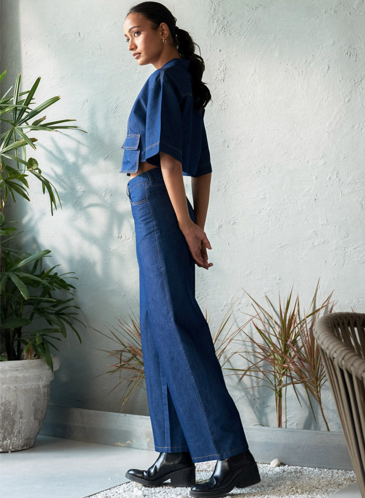 Onyx Blue Denim Pants