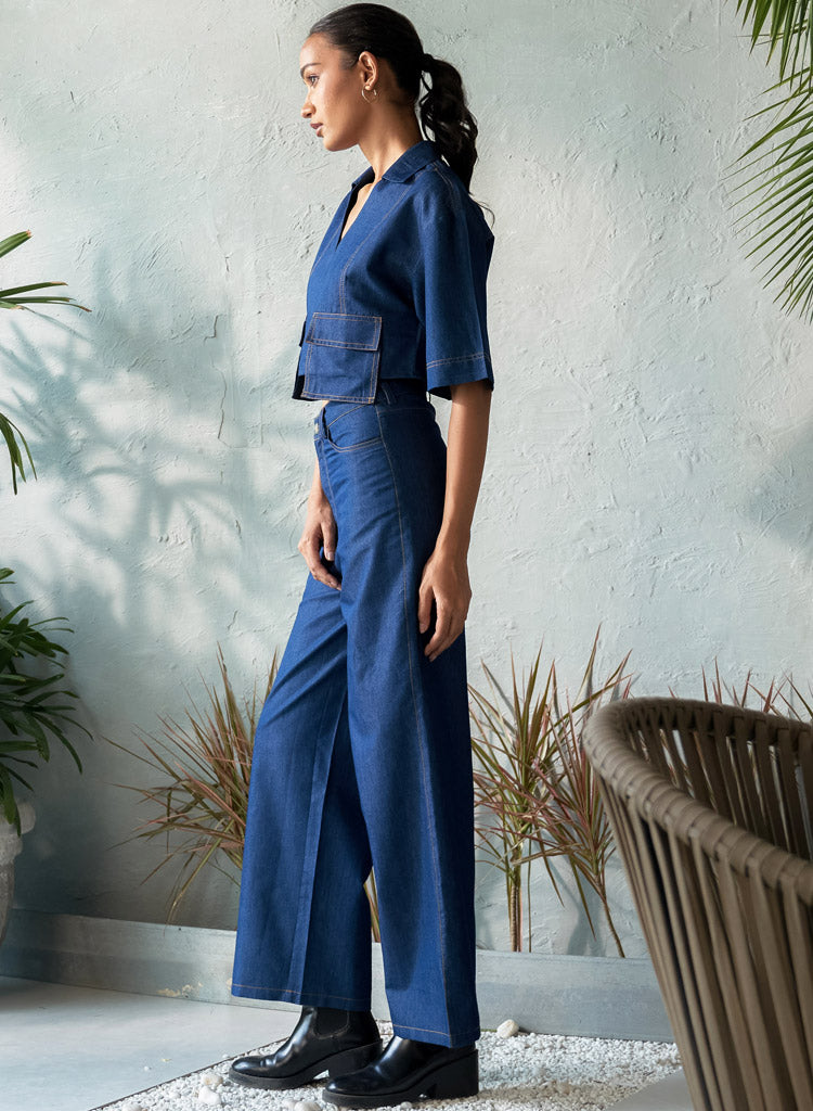 Onyx Blue Denim Pants