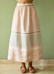 Ora Pleated Border Skirt