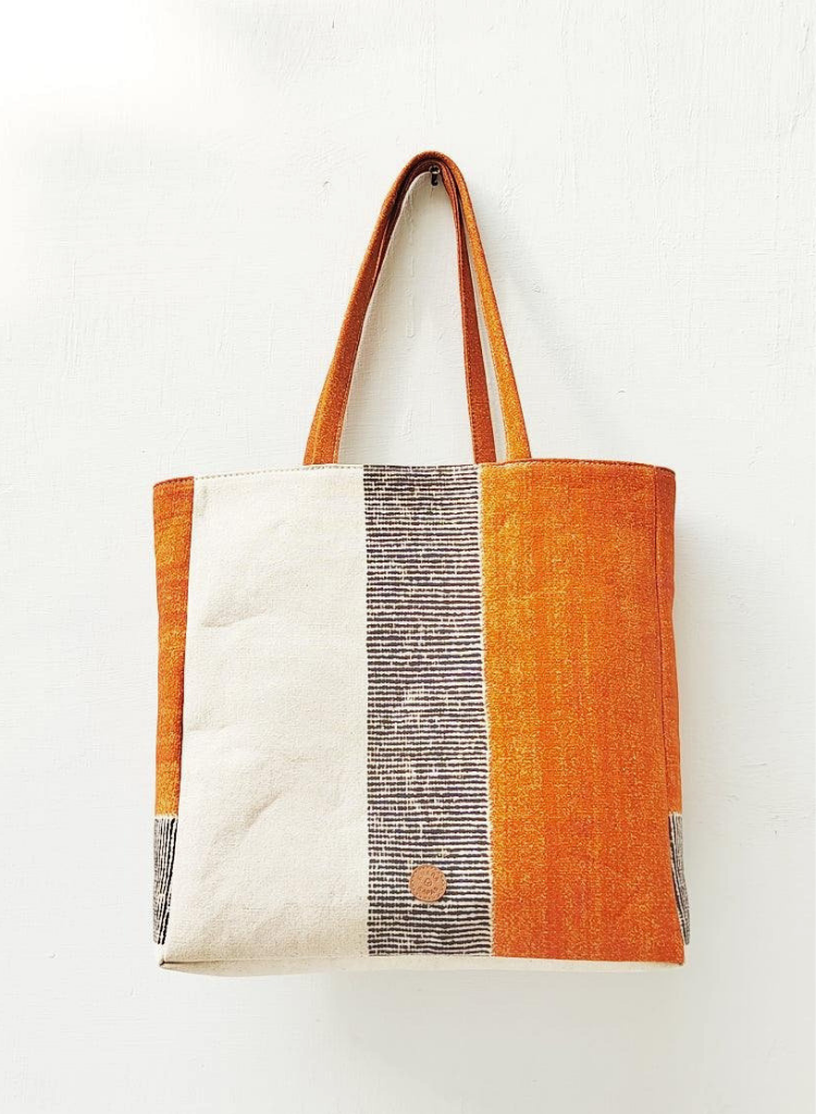 Orange Block Tote