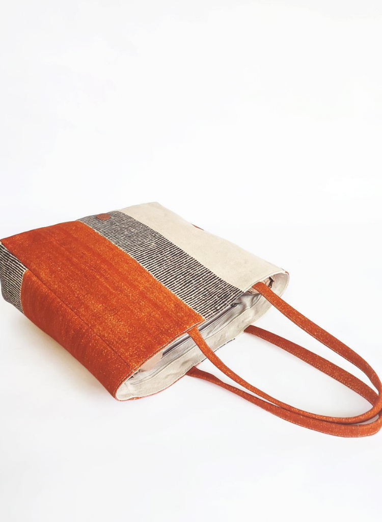 Orange Block Tote