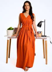 Orange Rust Dress