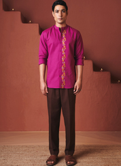 Orchid Band Collar Shirt