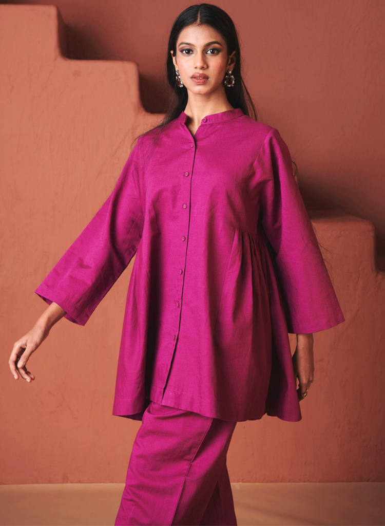 Orchid Gathered Shirt