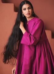 Orchid Gathered Shirt Set