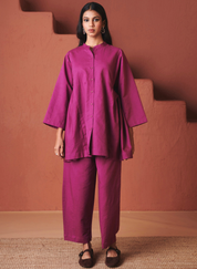 Orchid Gathered Shirt Set