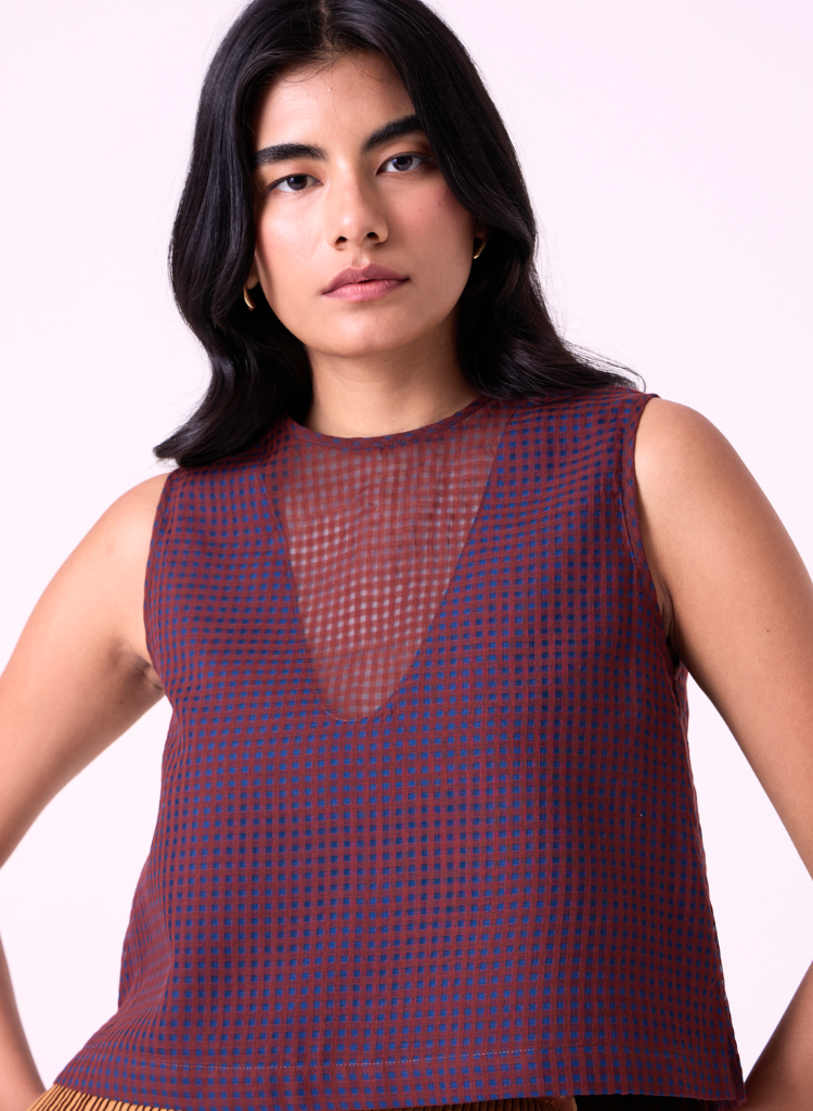 Ori Checkered Top