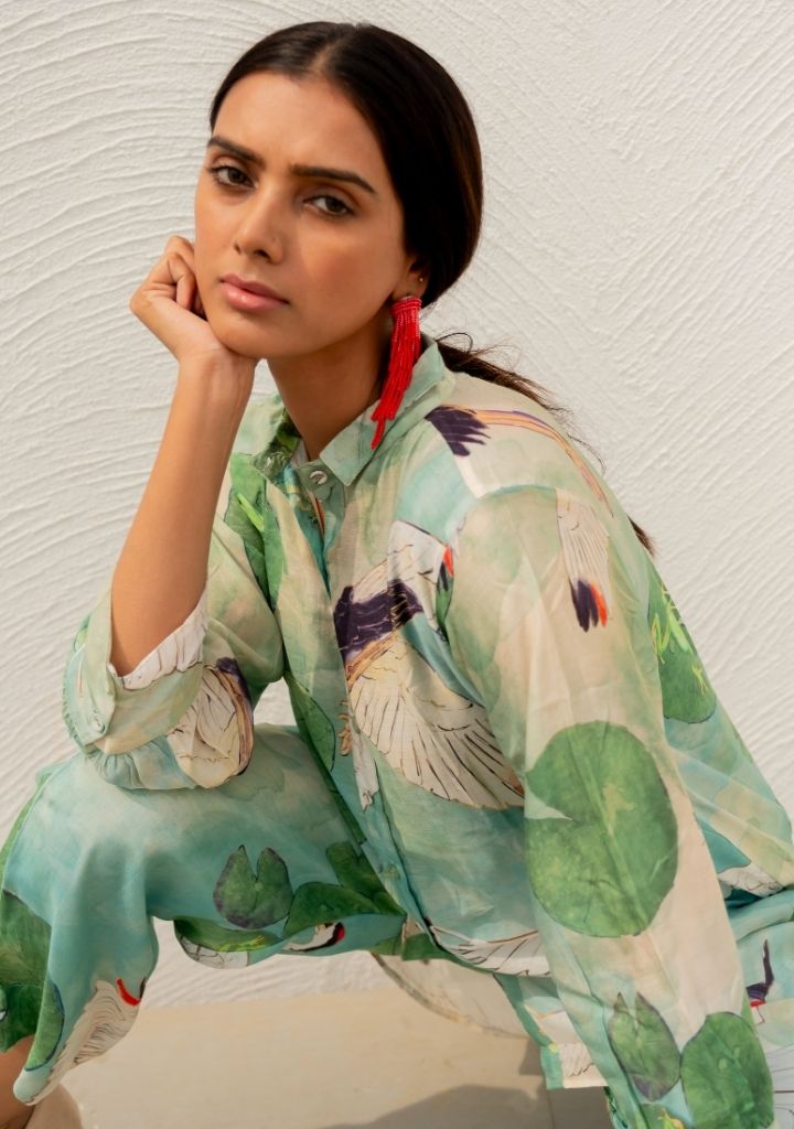 Oriental Cranes & Frogs Shirt