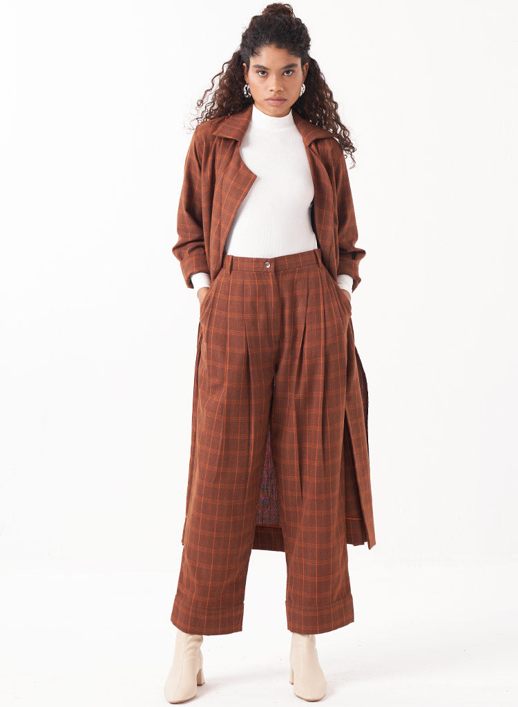 Overlap Kaftan Check Set