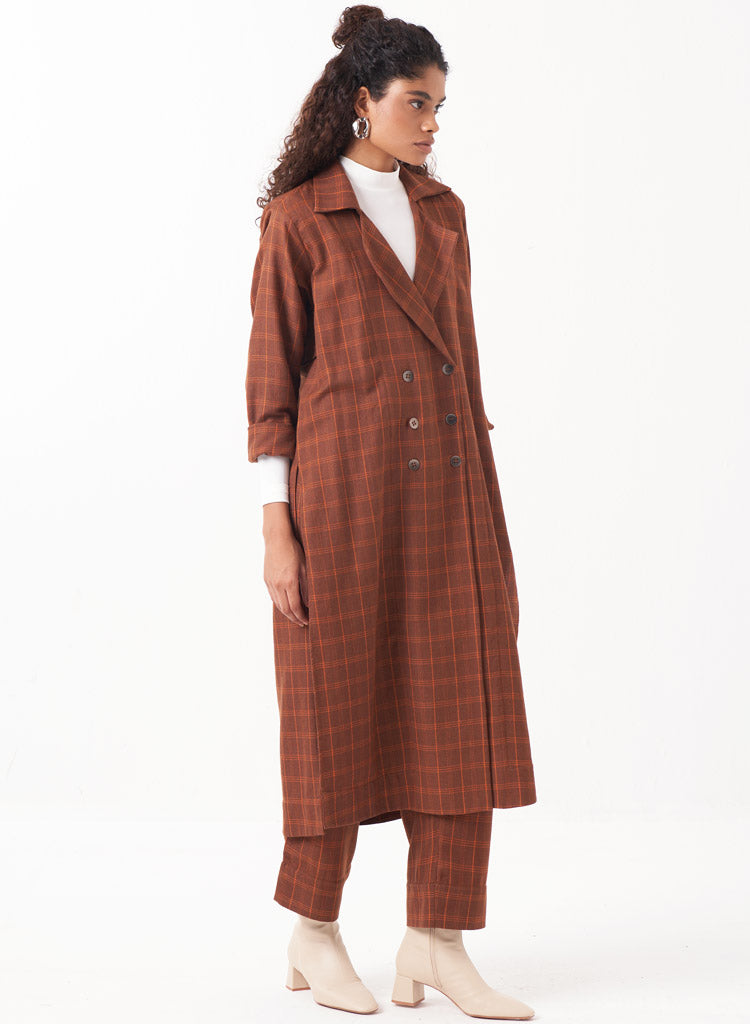 Overlap Kaftan Check Set