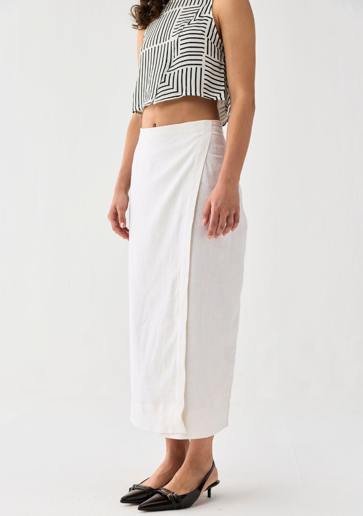 Overlap Midi Skirt