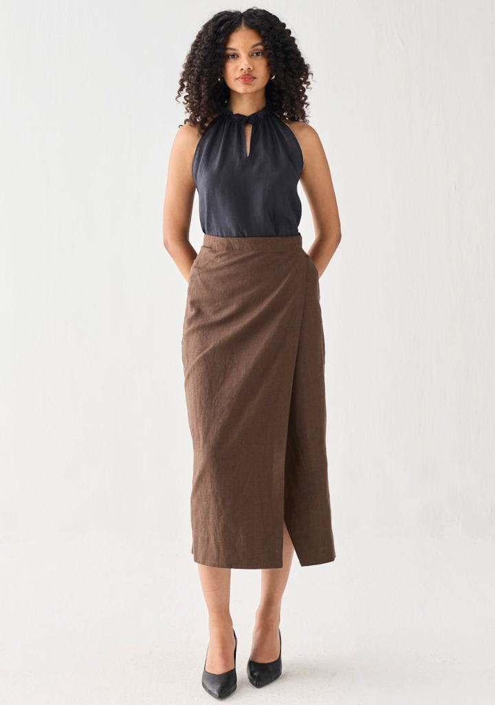 Overlap Midi Skirt