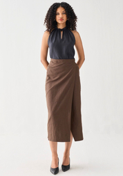 Overlap Midi Skirt