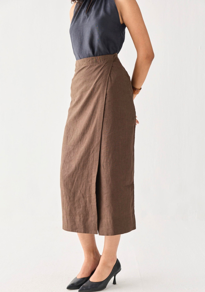 Overlap Midi Skirt