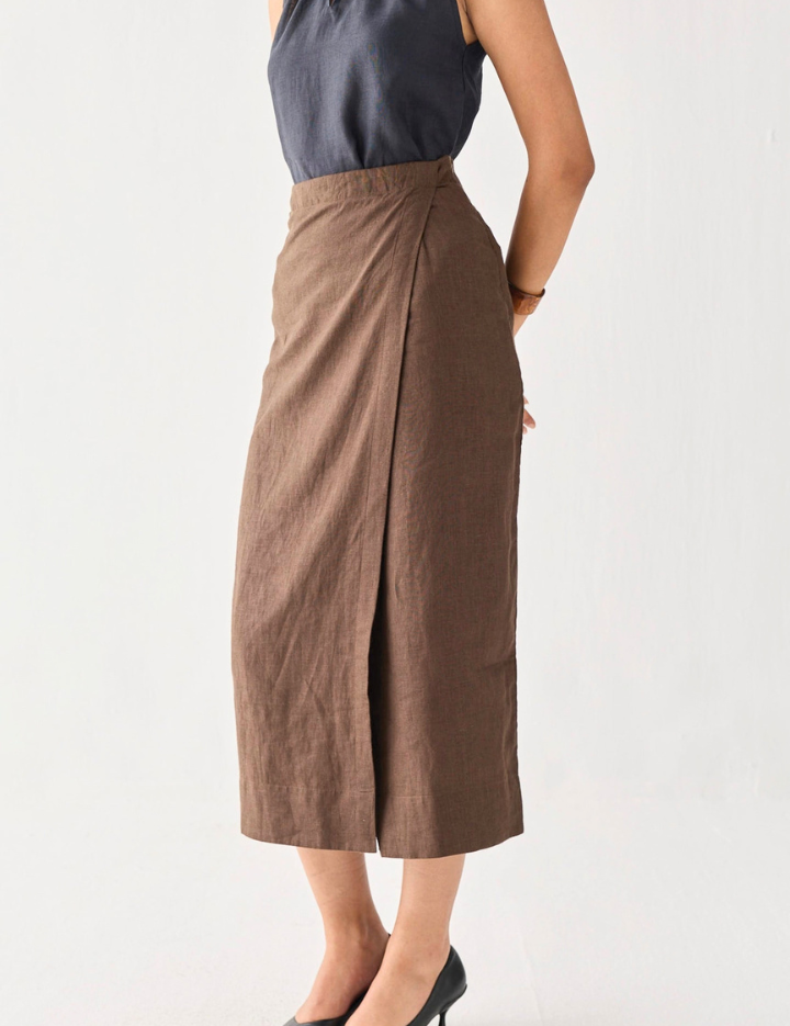 Overlap Midi Skirt