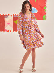 Overlapped Flair Dress