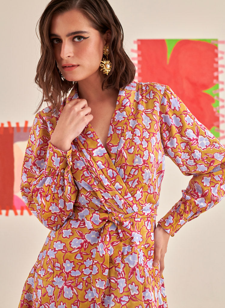 Overlapped Flair Dress