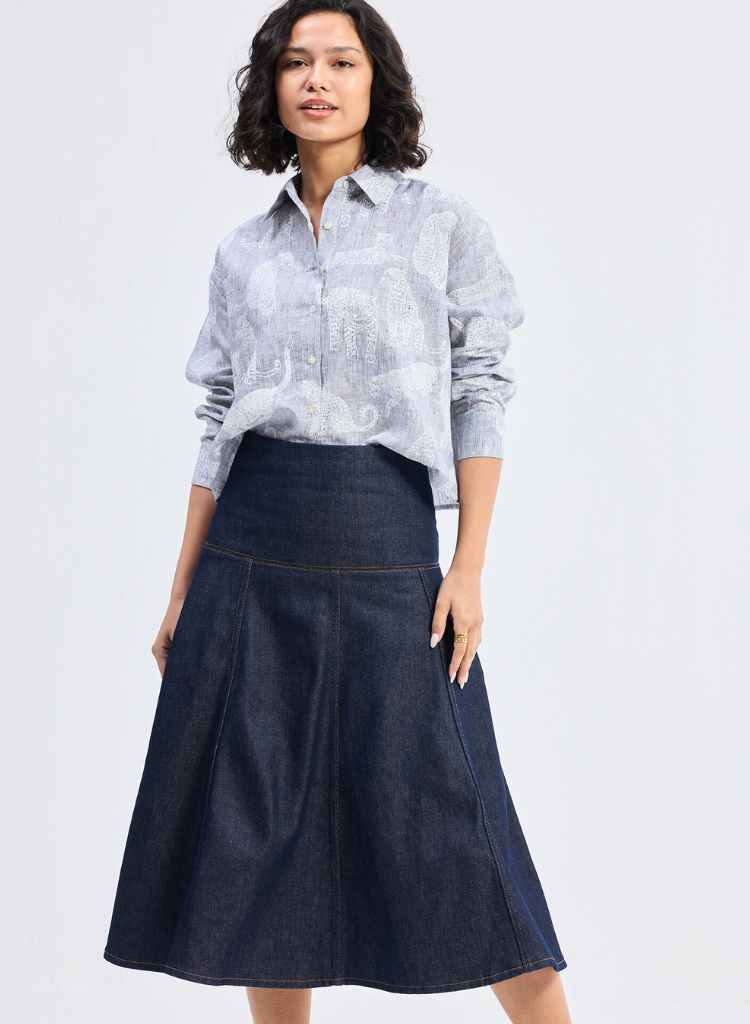 Animal Print Oversized Shirt