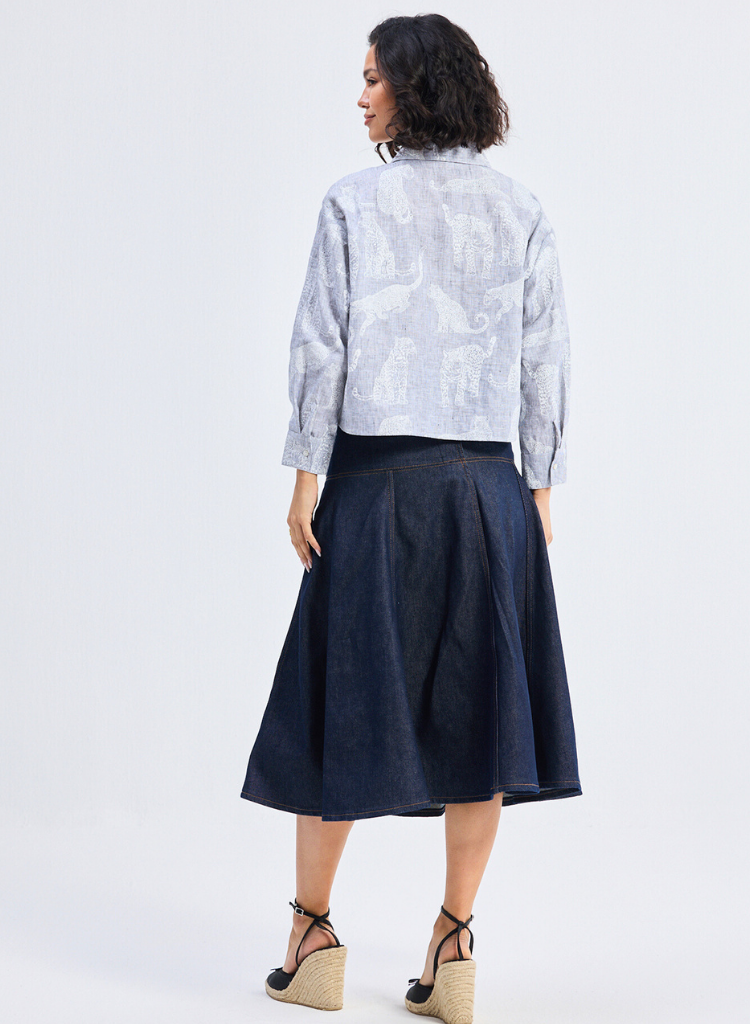 Animal Print Oversized Shirt