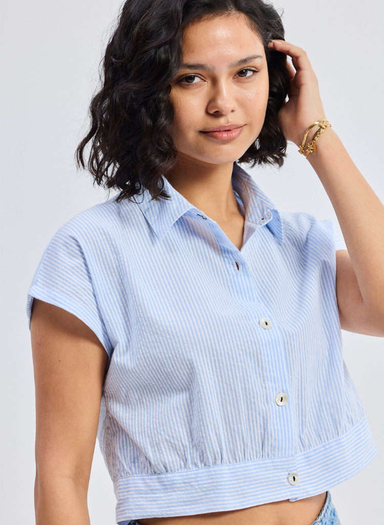 Oversized Crop Shirt