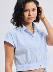 Oversized Crop Shirt