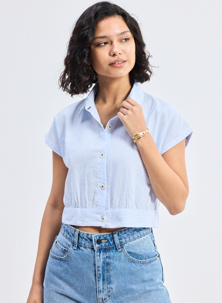 Oversized Crop Shirt