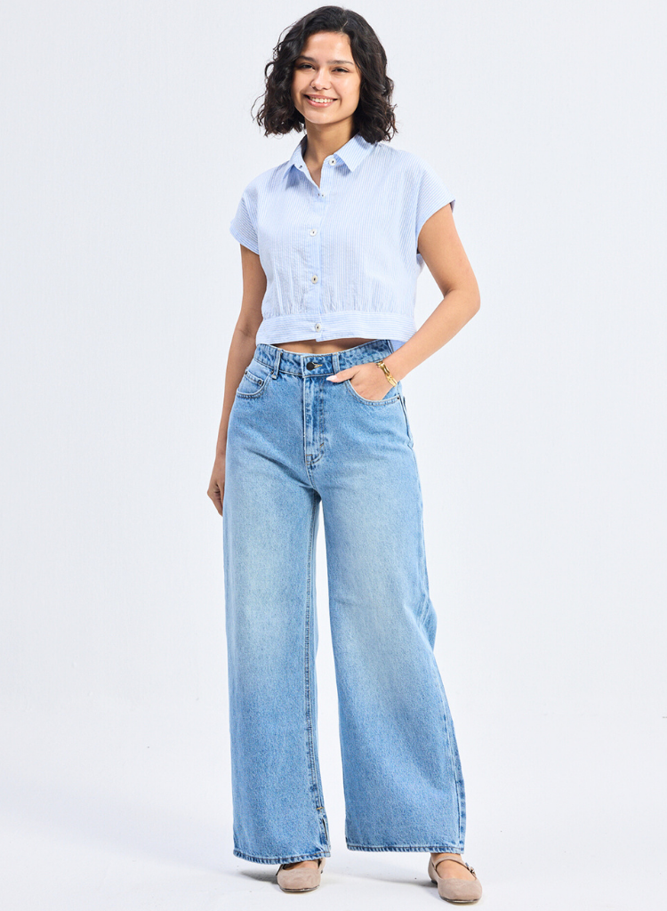 Oversized Crop Shirt