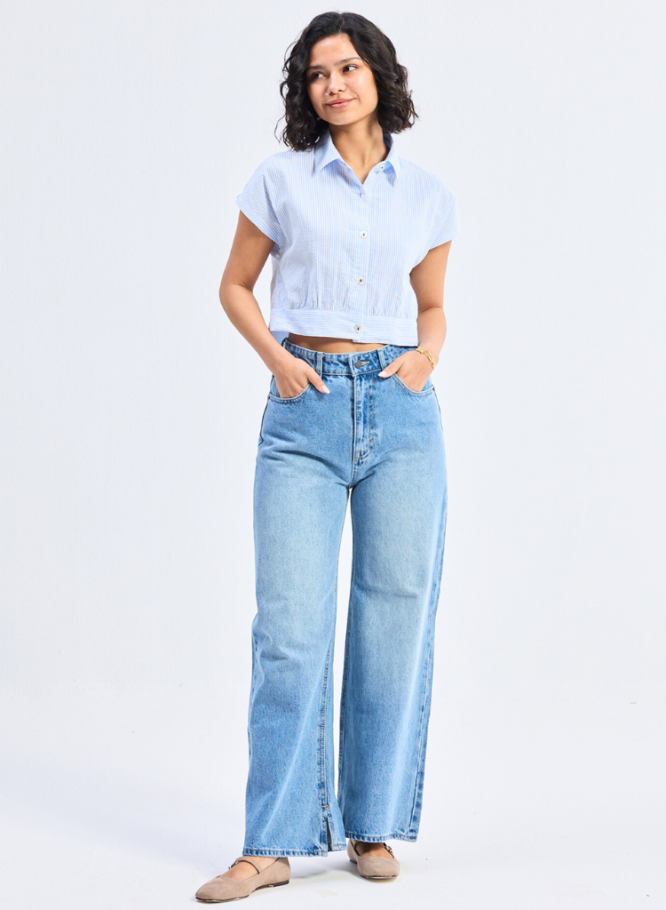 Oversized Crop Shirt