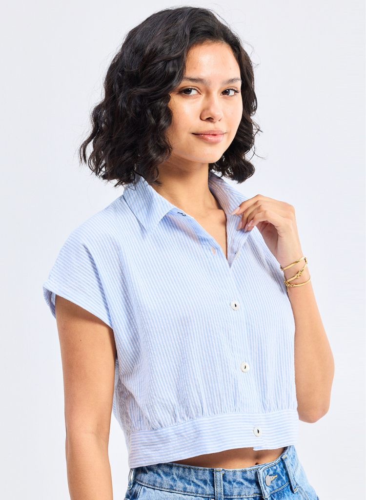 Oversized Crop Shirt