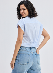 Oversized Crop Shirt