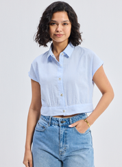 Oversized Crop Shirt