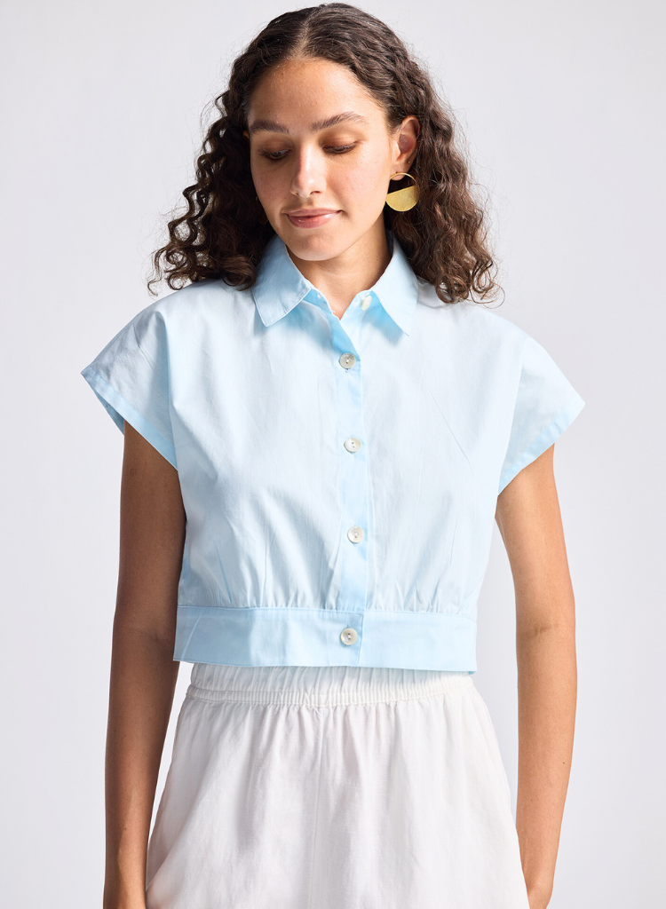 Oversized Crop Shirt