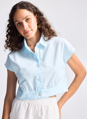 Oversized Crop Shirt