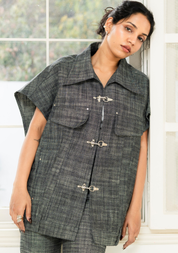 Oversized Denim Utility Jacket