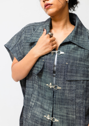Oversized Denim Utility Jacket