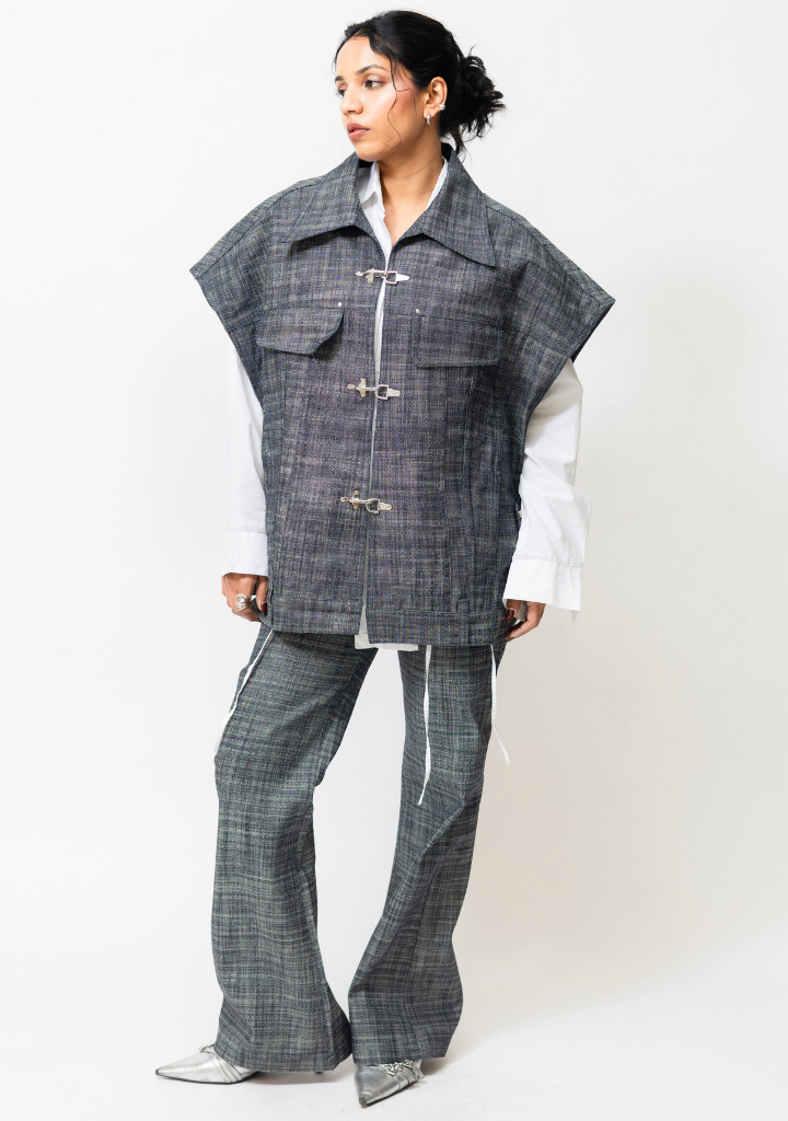 Oversized Denim Utility Jacket