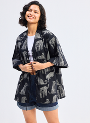 Animal Print Oversized Shirt